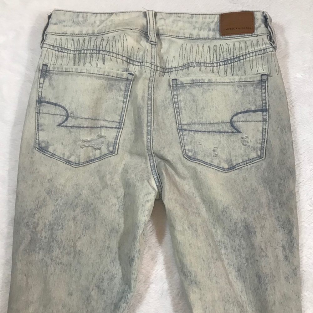 NEW AMERICAN EAGLE acid wash distressed jeans 6 ae - Picture 10 of 13